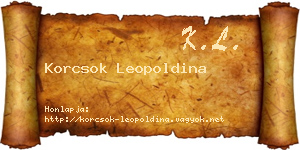 Korcsok Leopoldina névjegykártya